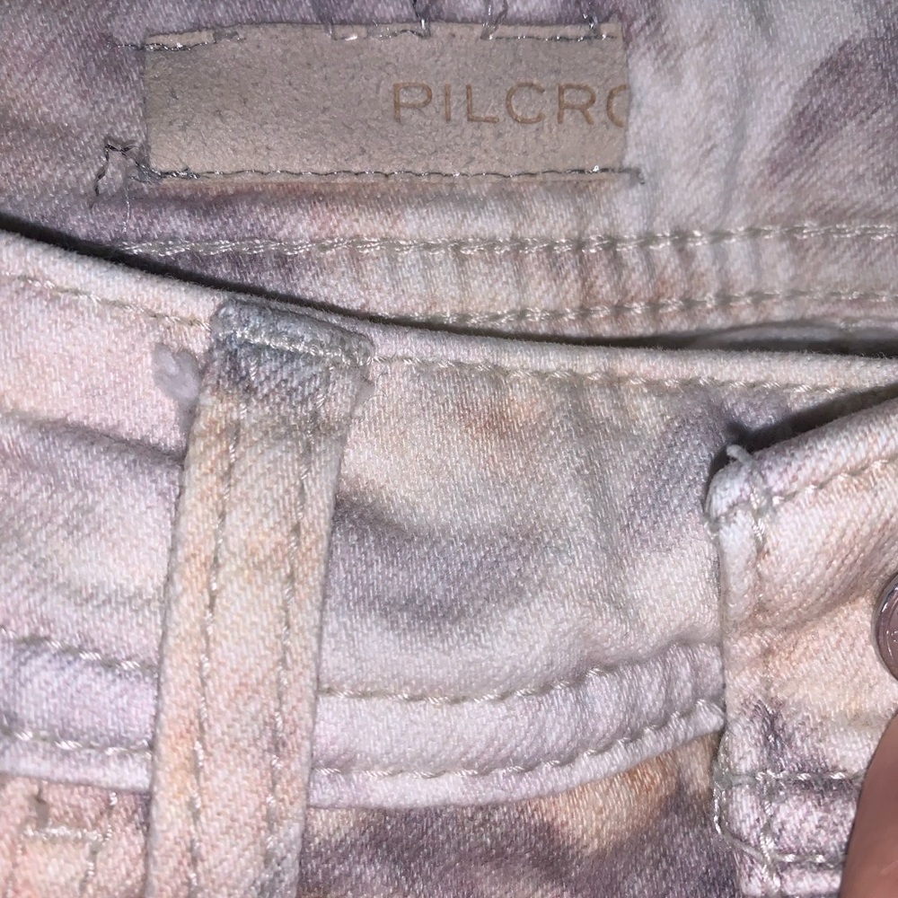 Pilcro, Anthropologie , Boyfriend Slim, Skinny Jeans - Cream and Mauve - Picture 6 of 8